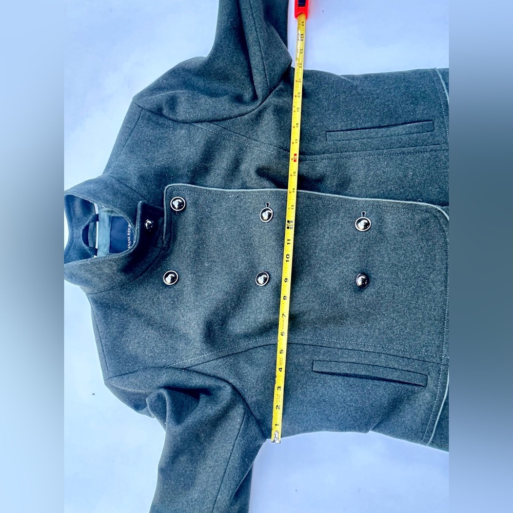 Banana Republic Mario Bellucci Military jacket Olive Double-Breasted Peplum, XL - Picture 15 of 16